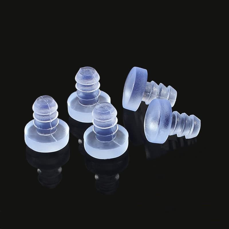 bnafes 100 Pcs Glass Table Top Bumpers Soft Stem Bumper Anti Collision Embedded Rubber Bumpers Cabinet Door Bumpers for Patio Table Glass Table Top, Fits 3/16 Inch Holes - Image 3